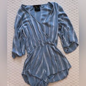 Blue Life Striped Romper